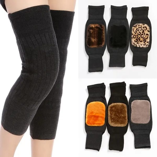 "Unisex Cashmere Wool Knee Warmers – Thermal Velvet Protection"