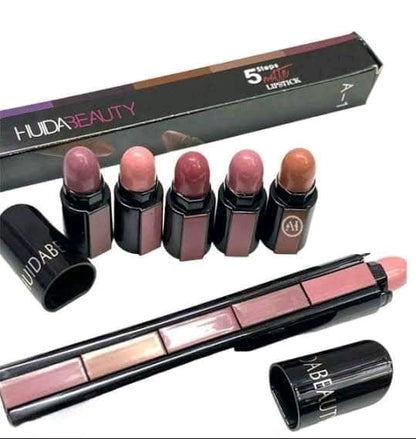 5-in-1 Huda Beauty Lipstick – Bold Matte Shades