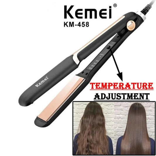 Professional Hair Straightener – Portable Ceramic Flat Iron for Women Kemei KM-458